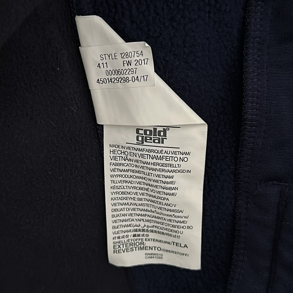 Under Armour Storm Jacket Style 1280754 Fleece Lined Pockets ColdGear Zip Up Men - Picture 10 of 13